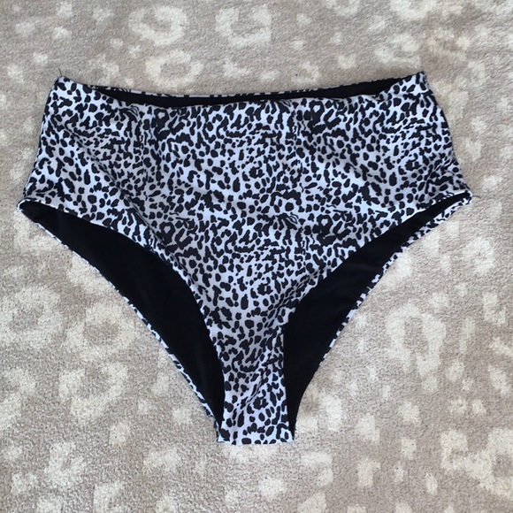 Target Swim Black And White Cheetah Bathing Suit Bottoms Poshmark